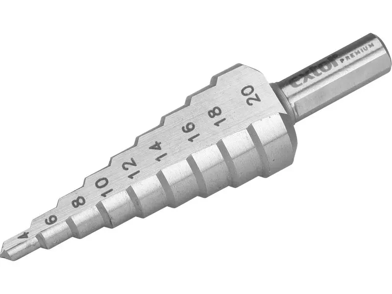 Vrták stupňovitý, 4 - 20 mm, HSS - EXTOL PREMIUM EX8801162