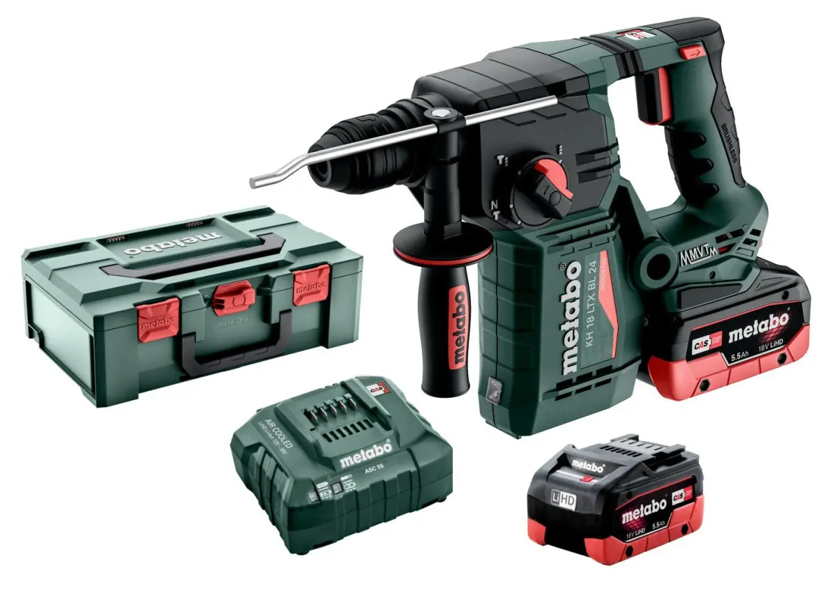 METABO KH 18 LTX BL 24 aku kombinované kladivo 18V 2x5,5Ah LiHD metaBOX 601713660