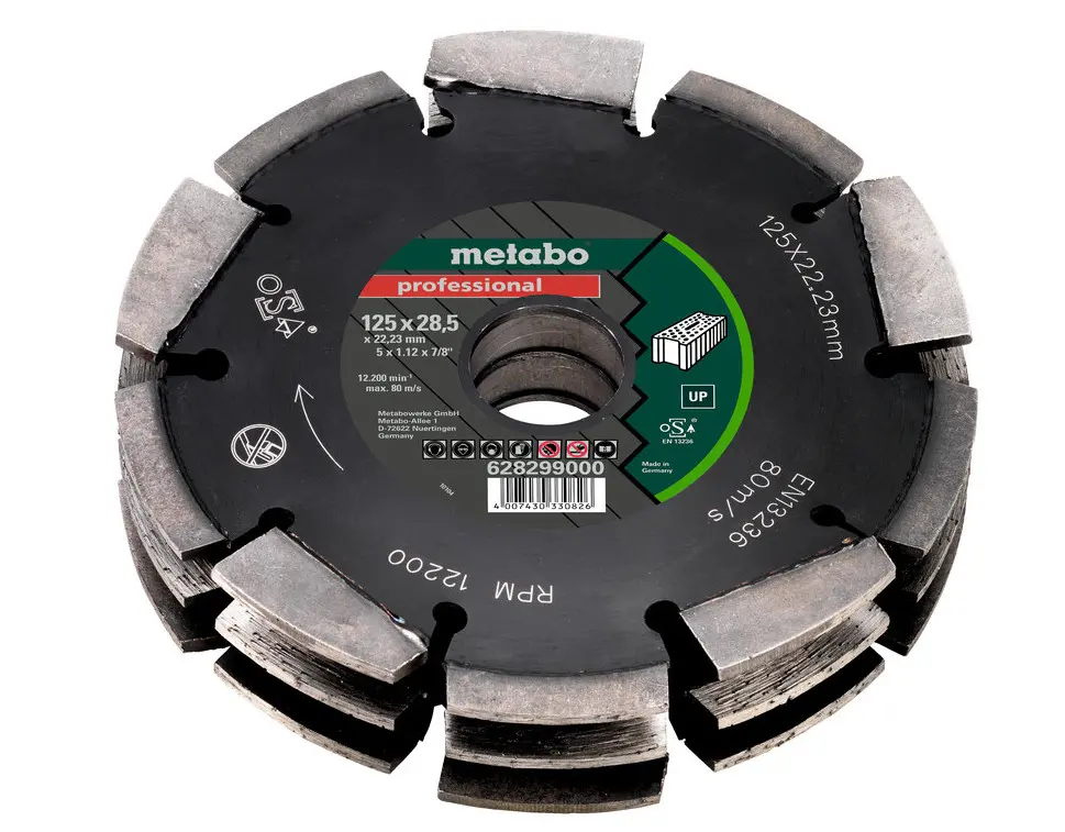 Metabo Diamantový frézovací kotouč 3, 125 x 28,5 x 22,23 mm, „professional“, „UP“, univerzální 62829