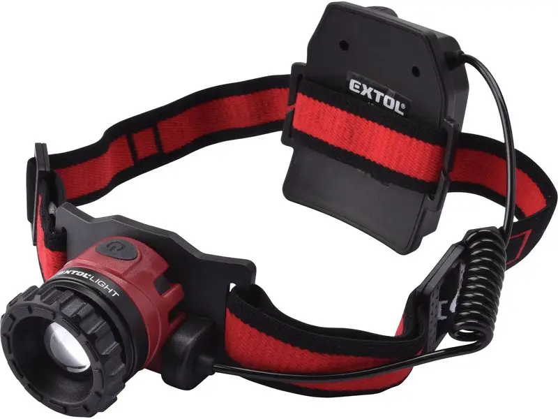 EXTOL LIGHT 43190 čelovka nabíjecí 450lm 10W CREE XPL LED, USB, ZOOM