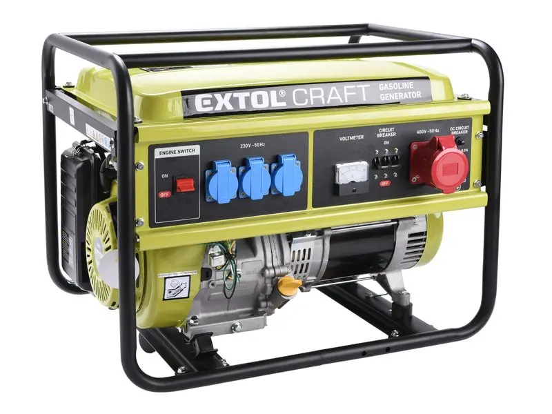 EXTOL CRAFT Elektrocentrála benzínová, 13HP/5,5kW (400V) 3x1,8kW (230V) 421011