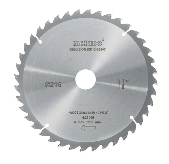 Metabo - Pilový kotouč na dřevo 216x30 mm,