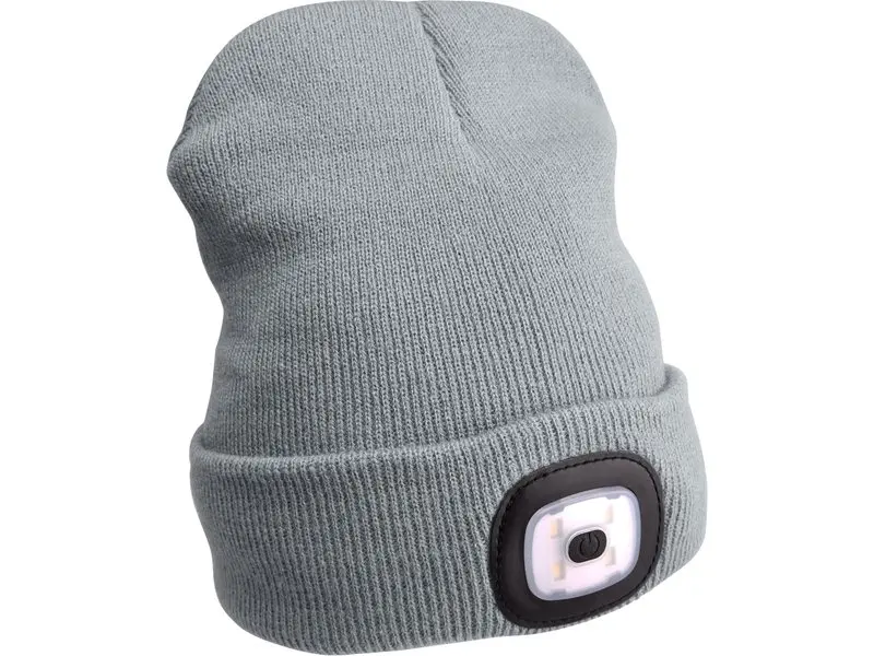 EXTOL LIGHT čepice s čelovkou 45lm, nabíjecí, USB, šedá, univerzální velikost 43195
