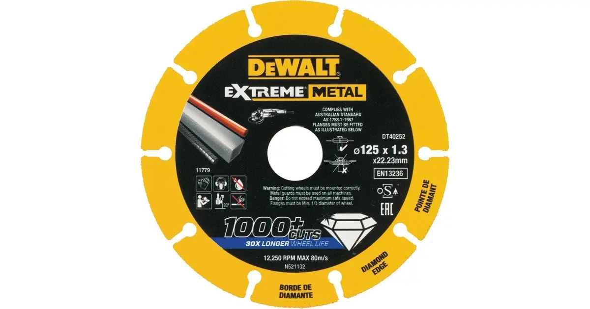 DeWALT - Diamantový řezný kotouč na kov 125x22,2 mm DT40252