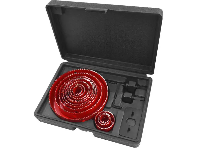 Vrtáky vykružovací korunkové, 13průměrů 19 - 127 mm EXTOL PREMIUM 8801605