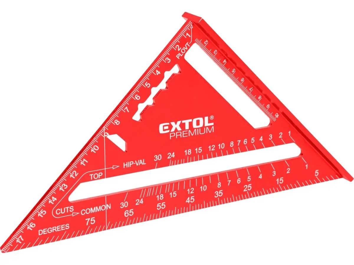Úhelník tesařský/truhlářský víceúčelový, 180 mm, kov EXTOL PREMIUM 8825100