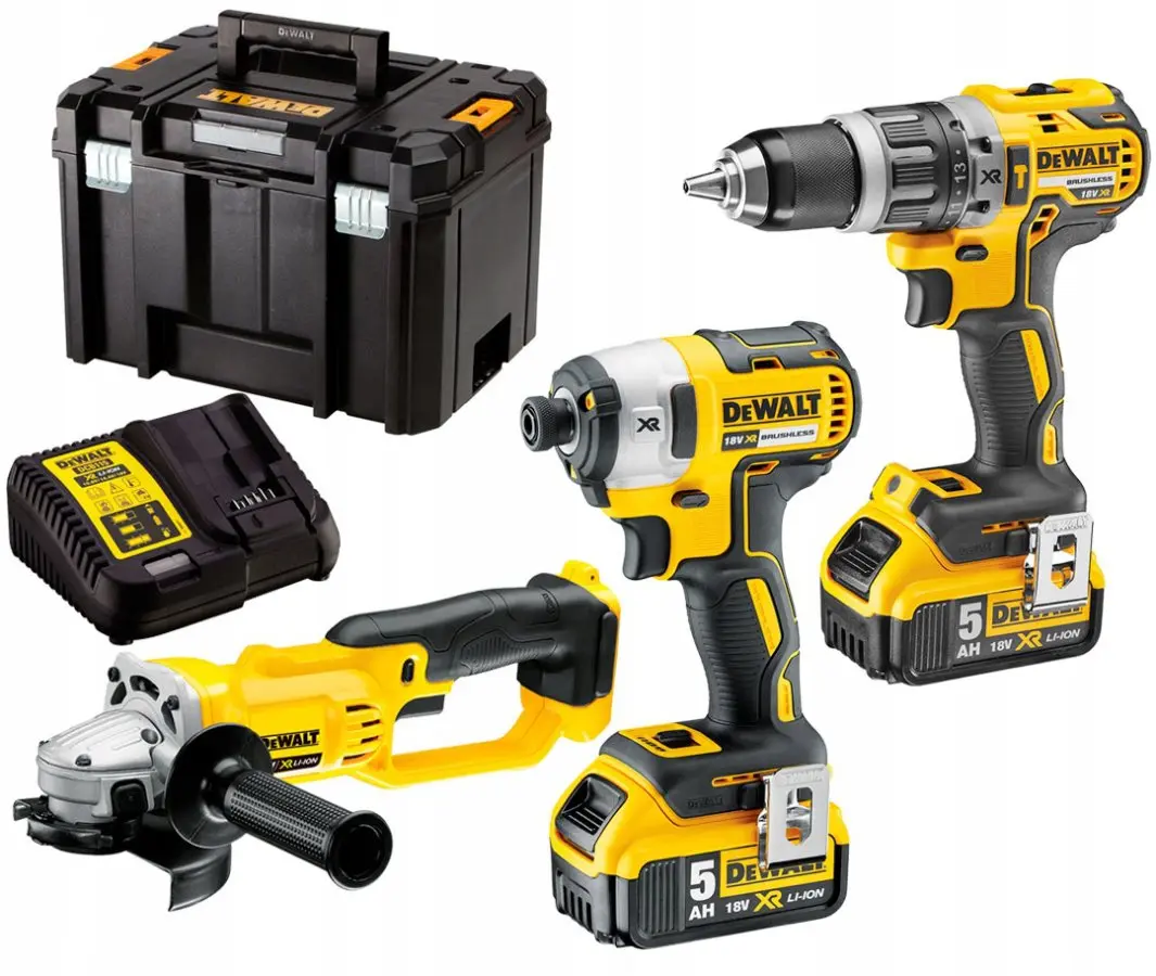 DeWALT - 7dílná sada AKU nářadí, baterií a nabíječky DCK383P2T