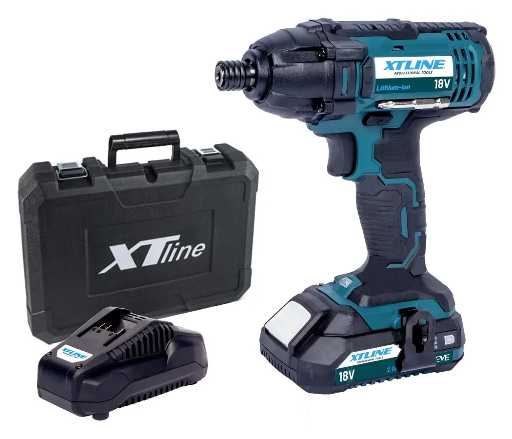 XTline XT102760E aku rázový utahovák 1/4" 18V LiIon 1x2Ah