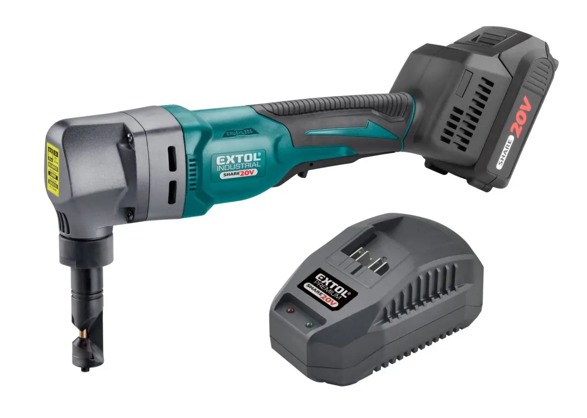 EXTOL PREMIUM Nůžky na plech, prostřihovačky aku SHARE20V, BRUSHLESS, 2Ah 8791830