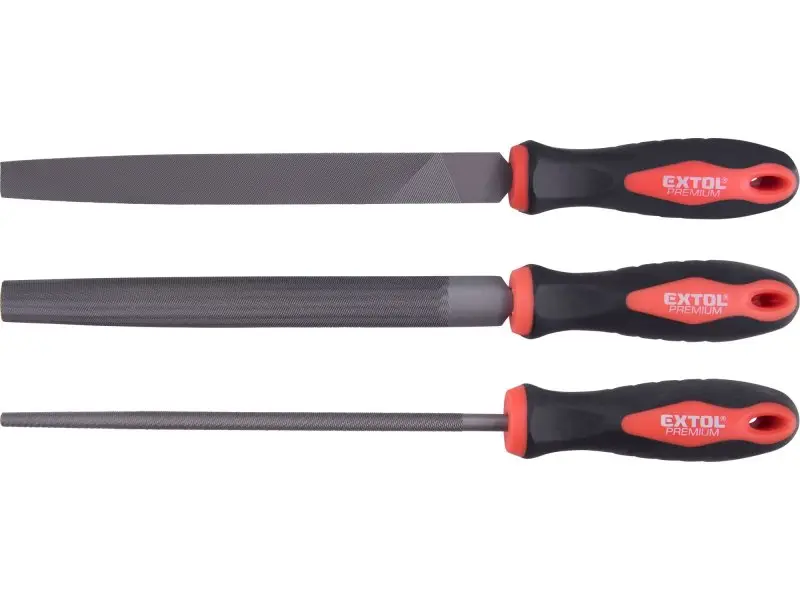 EXTOL PREMIUM 8803610 sada pilníků dílenských 200mm sek 2, 3ks