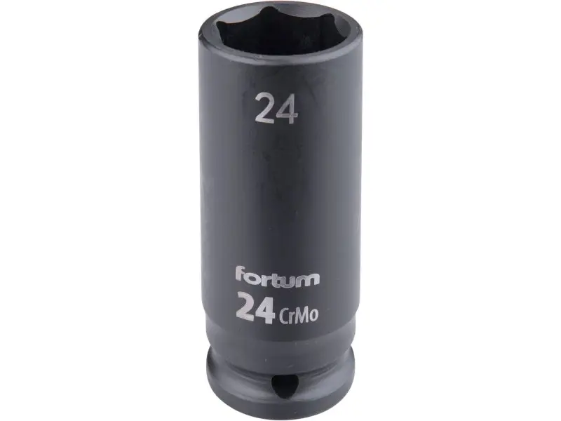 FORTUM 4703224 hlavice 1/2" nástrčná 24mm úderová průmyslová 78mm prodloužená CrMoV