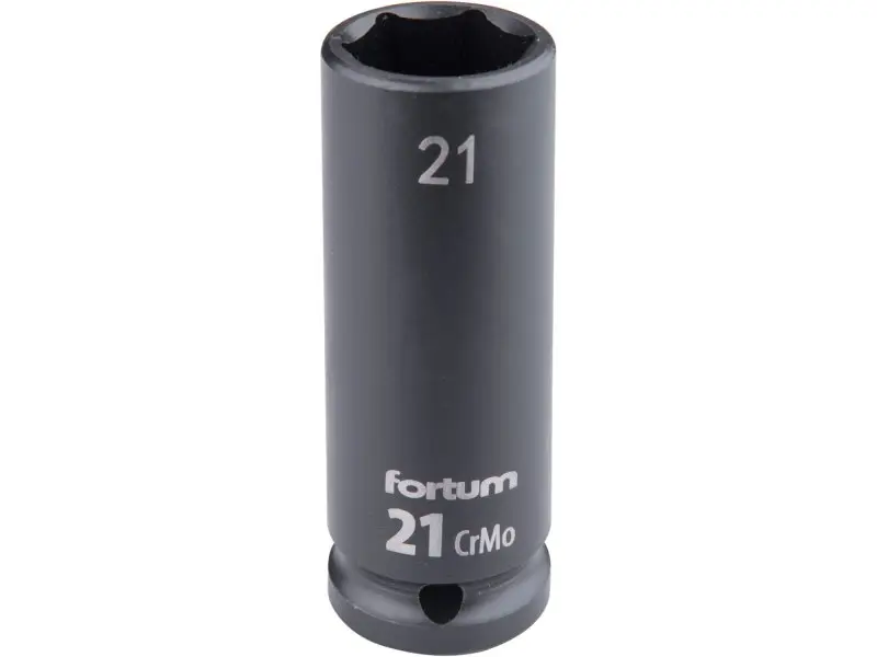 FORTUM 4703221 hlavice 1/2" nástrčná 21mm úderová průmyslová 78mm prodloužená CrMoV