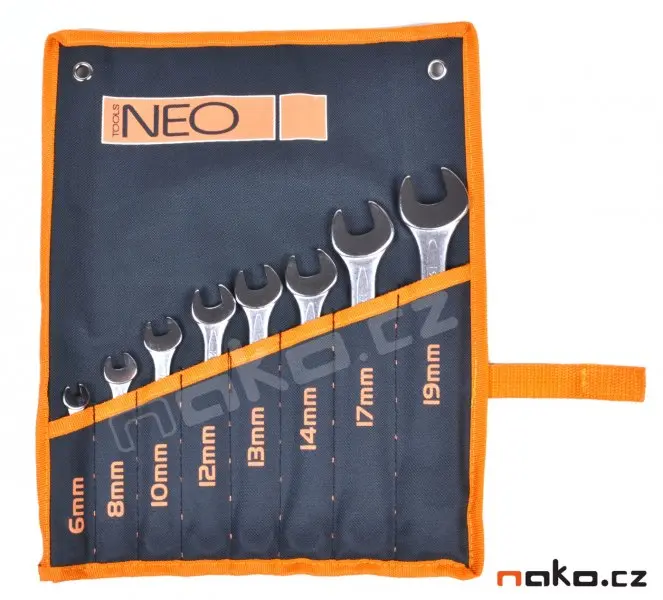 NEO TOOLS sada očkoplochých klíčů 6-19mm, 8ks, 09-751