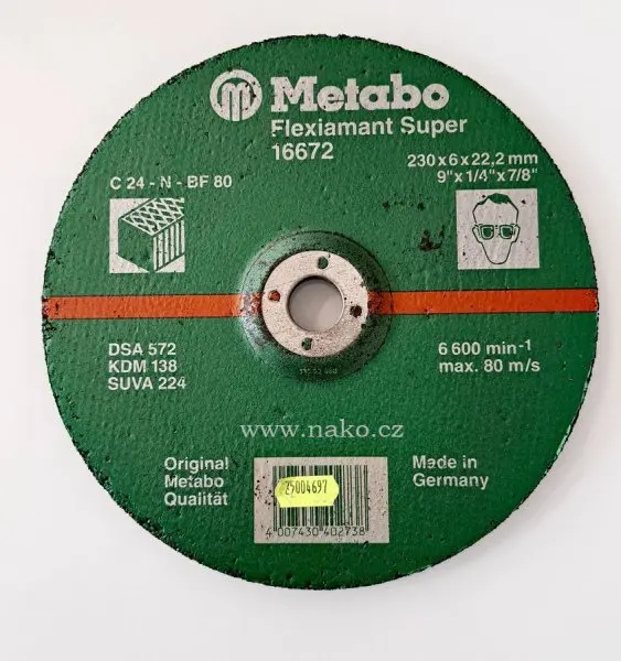 Metabo - Hrubovací kotouč na kámen 230x22,23 mm 616672000