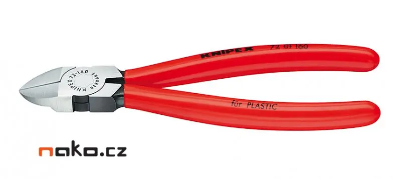 Boční štípací kleště na umělou hmotu potaženo plastem 160 mm - 7201160