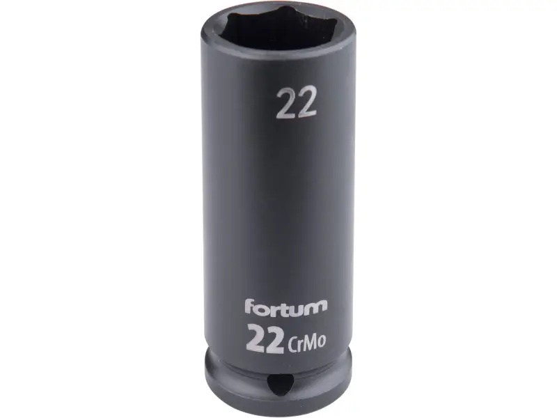 FORTUM 4703222 hlavice 1/2" nástrčná 22mm úderová průmyslová 78mm prodloužená CrMoV