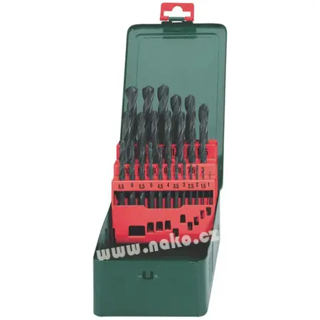 Metabo sada vrtáků HSS 25 dílů 1-13mm po 0,5mm 627152