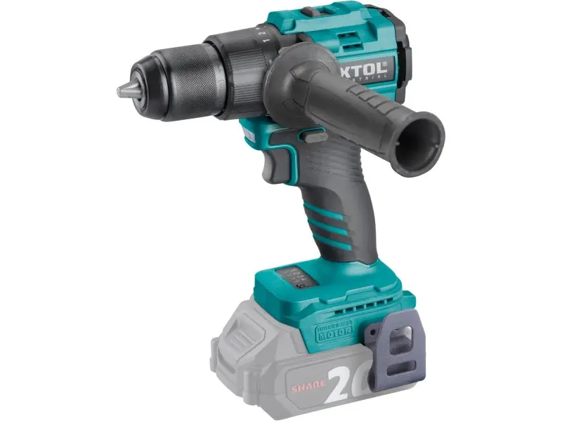 Vrtací šroubovák aku s příklepem SHARE20V, 70Nm, BRUSHLESS, bez baterie a nabíječky, EXTOL INDUSTRIAL 8791805