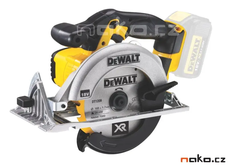 DeWALT - 18V AKU kotoučová pila 165 mm, bez baterie a nabíječky