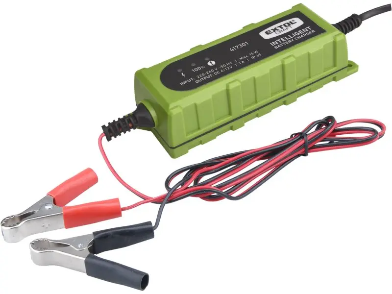 EXTOL CRAFT Autonabíječka 5stupňová, řízená mikroprocesorem, 6/12V, 1A 417301