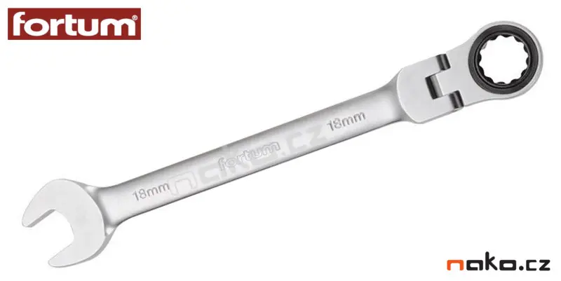 Klíč ráčnový očkoplochý s kloubem 12mm FORTUM 4720212