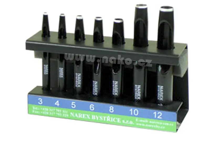 NAREX Bystřice NAREX sada tyčových výsečníků 3-12mm 8548 00