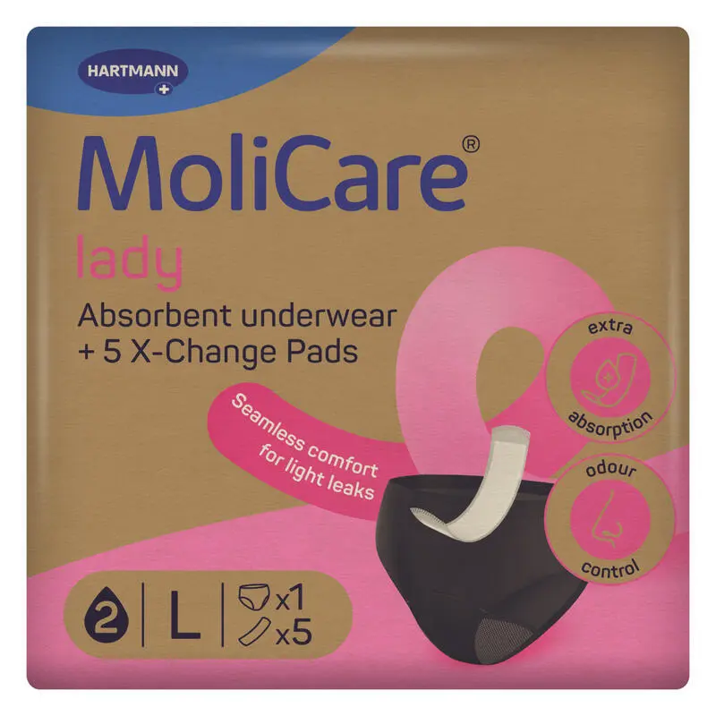 Absorbční prádlo Molicare LADY 1 ks + vložky X-Change 5 ks
