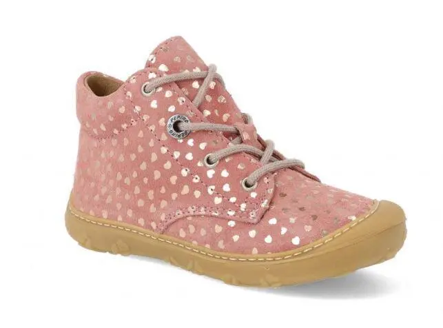 Dívčí barefoot obuv DOTS 320 strawberry, Ricosta růžová