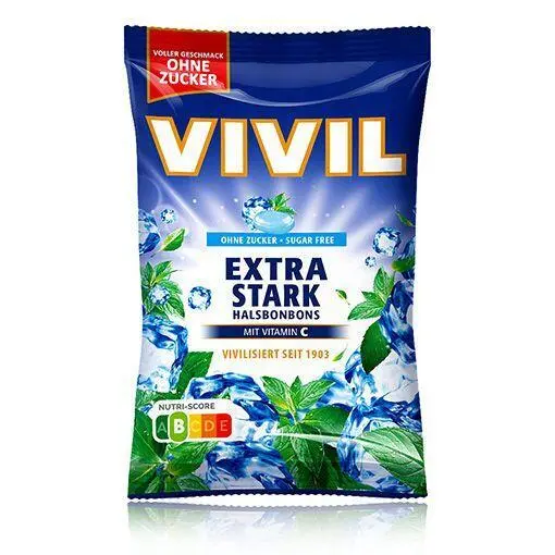 Vivil Extra silný mentol+vit.C bez cukru 60g