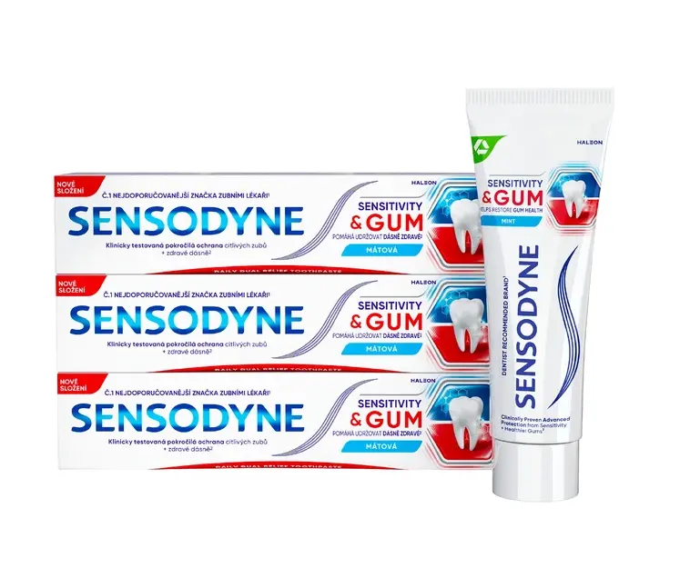 Sensodyne Sensitivity & GUM zubní pasta, 3x75ml