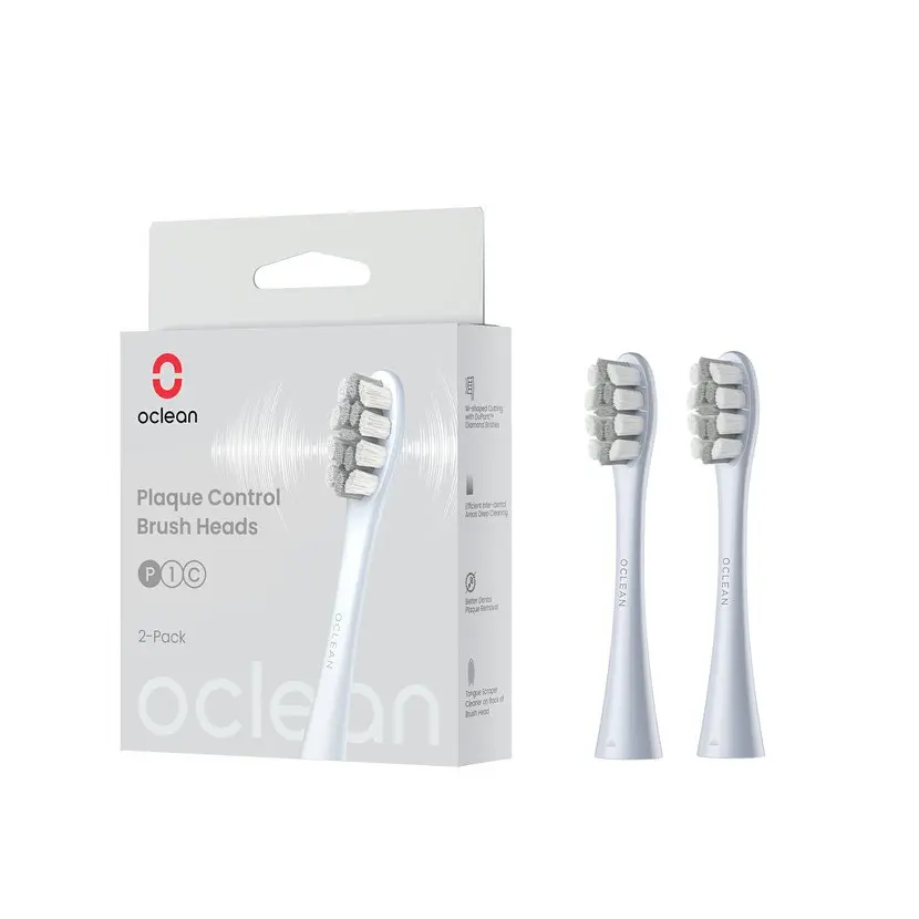 Oclean Plaque Control náhradní hlavice Medium (stříbrná), 2ks