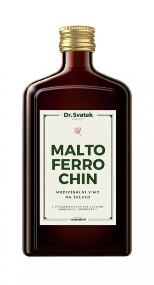 Herbadent MALTOFERROCHIN medicinální víno se železem, 500 ml