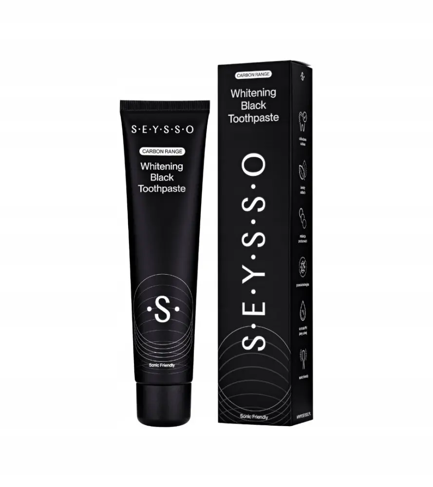 SEYSSO Carbon bělící zubní pasta s černým uhlím a hydroxyapatitem (mint), 75ml