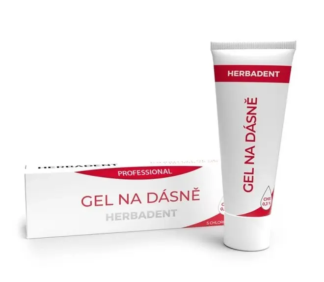 HERBADENT Professional Bylinný gel na dásně s CHX 0,3 % 25 g