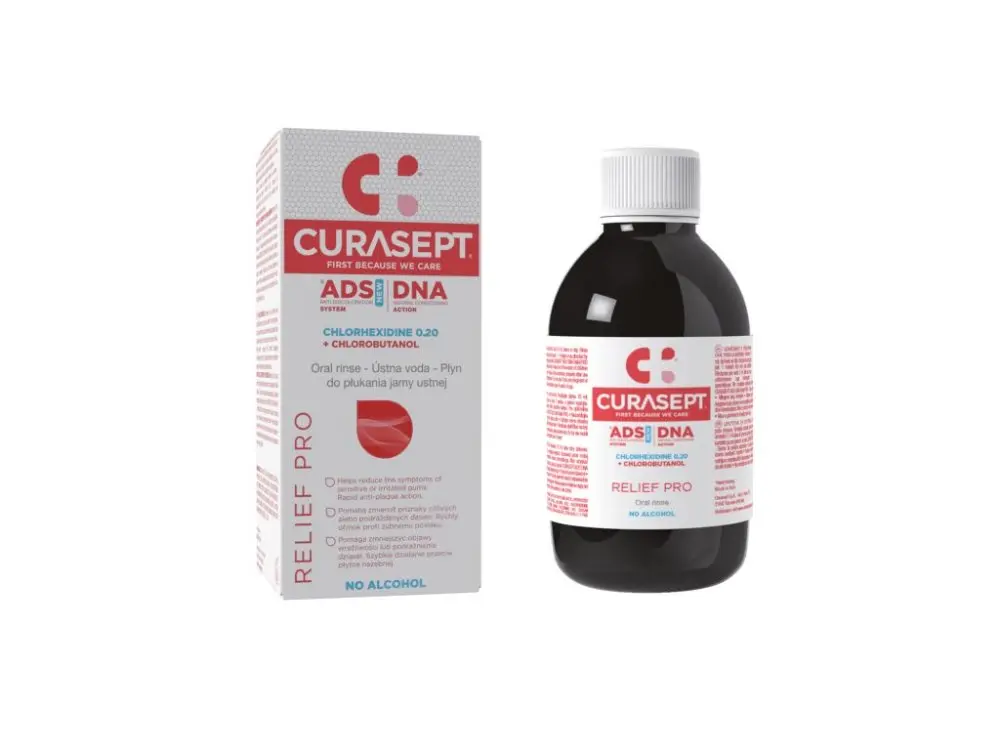 Curasept ADS DNA Relief Pro ústní voda (0,20% CHX), 200ml