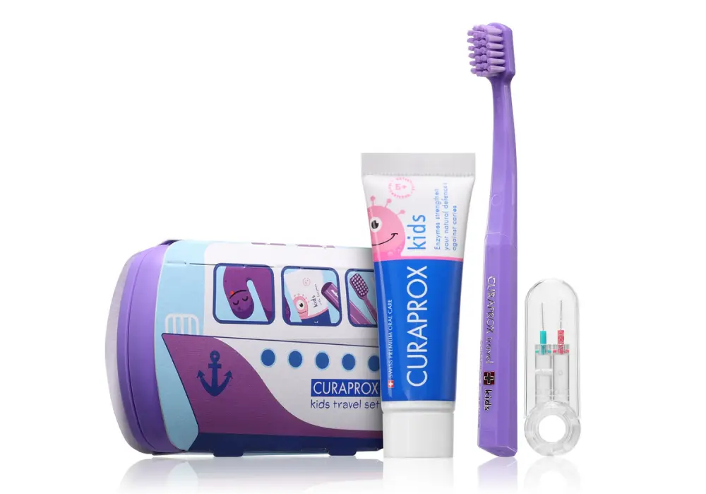 Curaprox Travel Set KIDS fialový