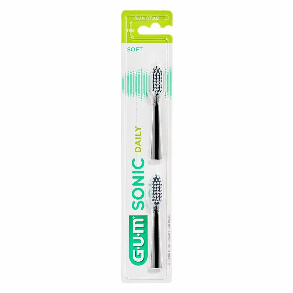 GUM Sonic náhradní hlavice SOFT (černé), 2ks