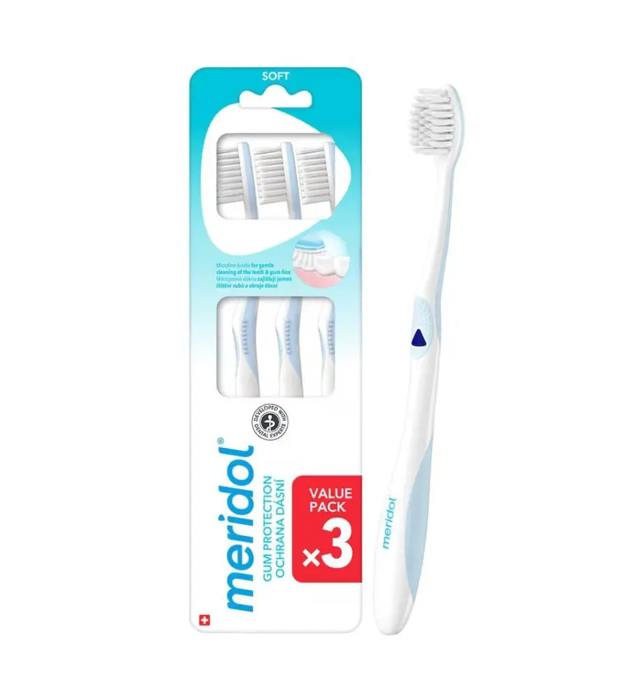 meridol® ochrana dásní zubní kartáček měkký 3 ks