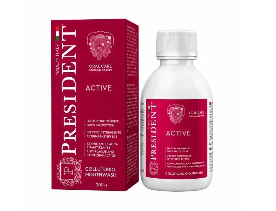 PresiDENT Active ústní voda, 200 ml
