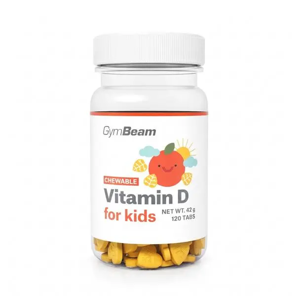 GymBeam Vitamín D3, tablety na cucání pro děti 120 tab.