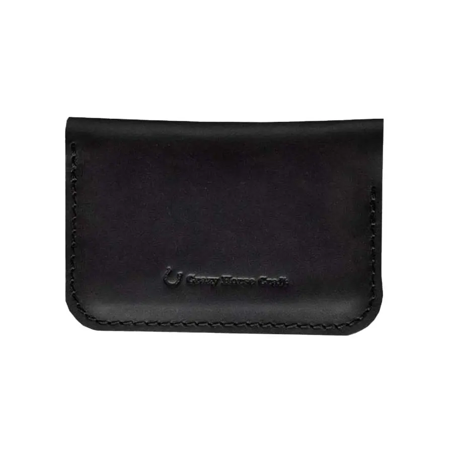 Crazy Horse Craft Kožená business peněženka carbon black