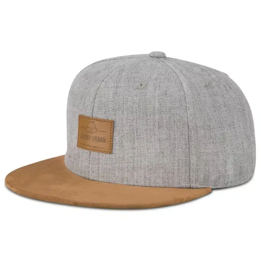 Johnny Urban Kšiltovka Dean Snapback s rovným kšiltem hnědošedá