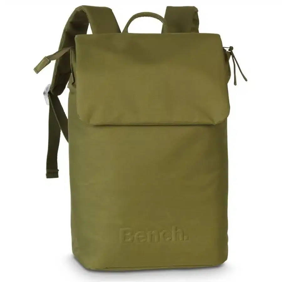 Bench Městský batoh na zip s klopou Loft tmavě zelená 9l