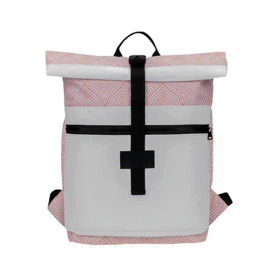 Milinal Městský rolovací batoh Rolltop White 20l