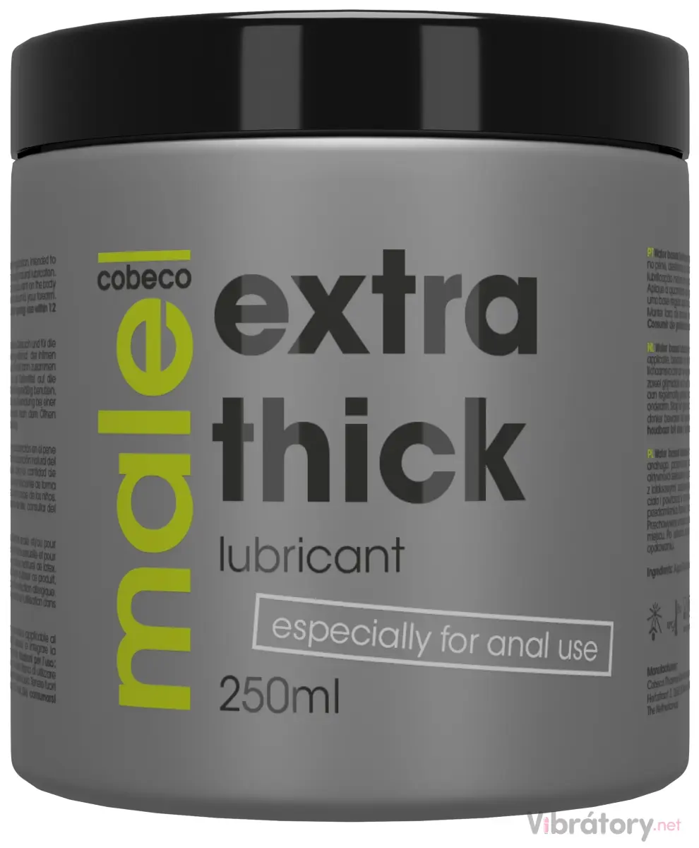 Extra hustý anální lubrikační gel MALE EXTRA THICK, 250 ml