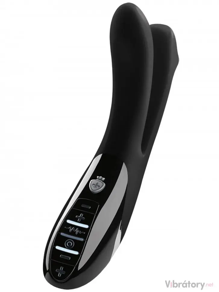 Dvojitý vibrátor s elektrostimulací MYSTIM Tingling Aparte Black Edition