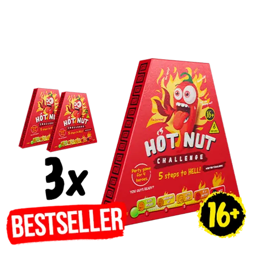 3x HOT-NUT Challenge Trio Pack 24 g (175 Kč/ks)