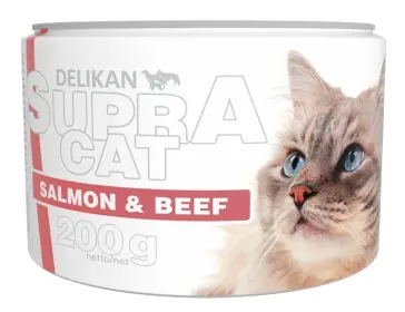 Delikan Supra Cat Konzerva Salmon&Beef 200g