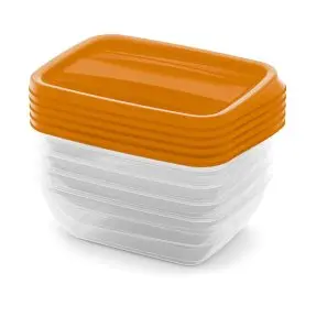 Curver Set dóz Vedo 5x0,5l oranžová