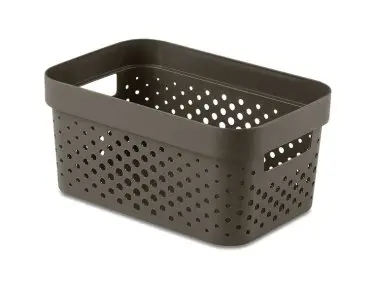 Curver Úložný box INFINITY 4,5l recyklovaný plast hnědý puntíky